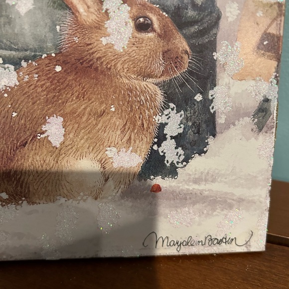 Marjolein Baskin winter bunny rabbit wall decor, Winter decor, Christmas - Picture 2 of 6